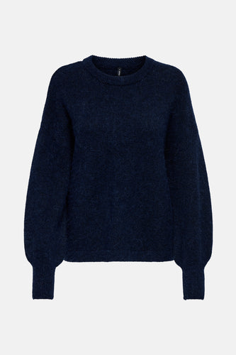 Pull met ronde hals - blauw