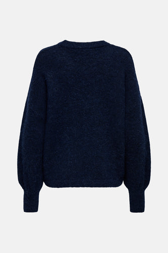 Pull met ronde hals - blauw