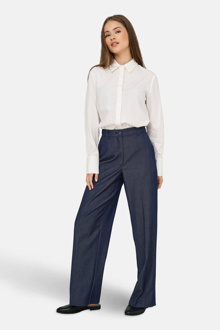 Kostuumbroeken dark blue denim - JDY