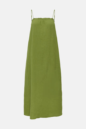 Groen mouwloos kleedje van JDY met fijne textuur en dunne bandjes, front view