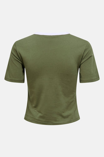 T-shirt met korte mouwen - Kaki