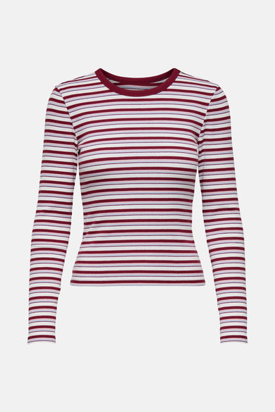 ONLEASY L/S O-NECK STRIPE TOP JRS