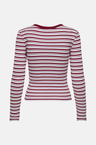 ONLEASY L/S O-NECK STRIPE TOP JRS