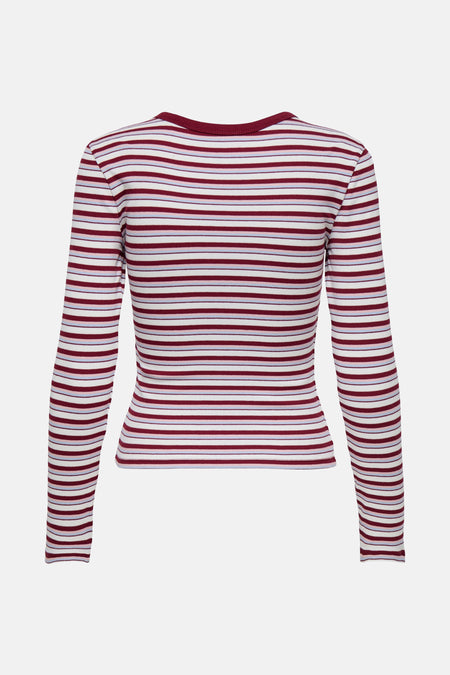 ONLEASY L/S O-NECK STRIPE TOP JRS