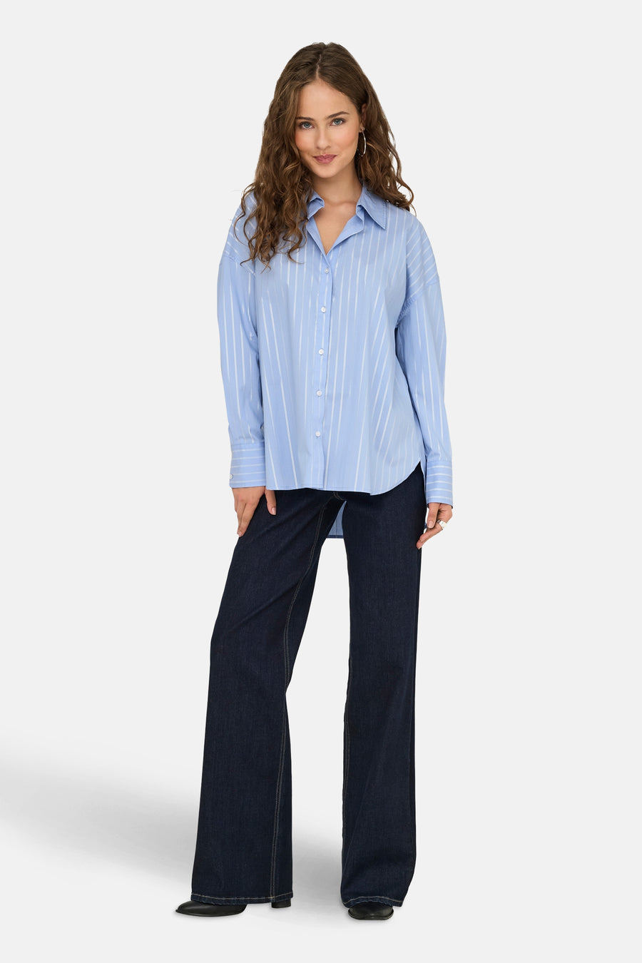 Blouse met lange mouwen - blauw