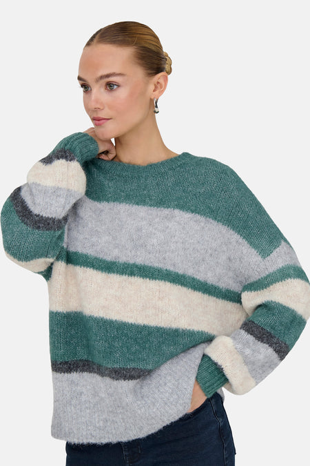 Pull met ronde hals - groen