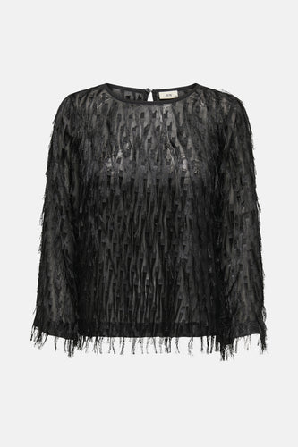 JDYFLEUR L/S O-NECK TOP WVN