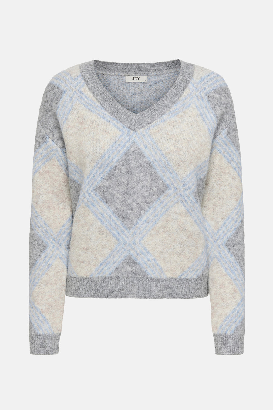Trui met V-hals grijs - JDY