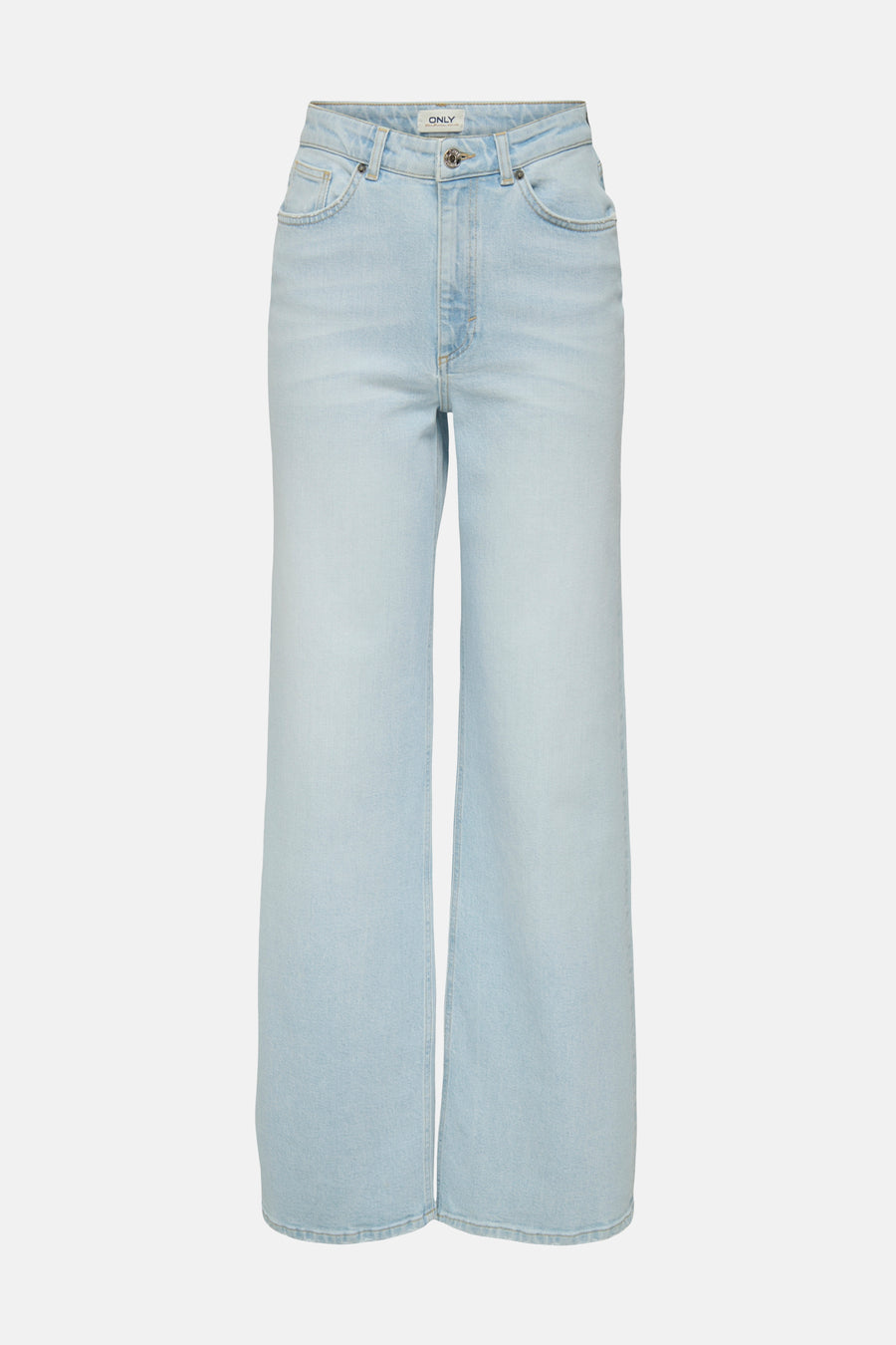 Lichtblauwe, wijde jeans.