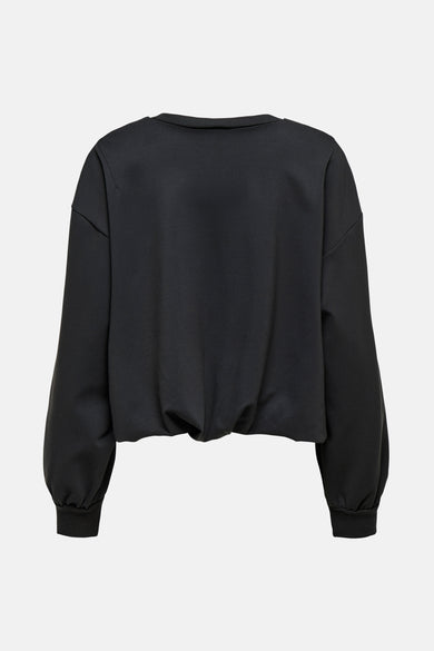 Gilet noir de JDY, avec des manches longues et un col rond.