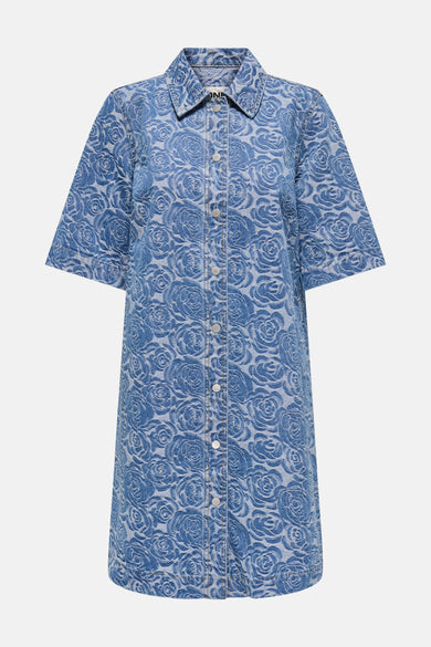 ONLBELLE S/S FLOWER BUTTO DRESS DNM GUA