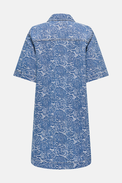 ONLBELLE S/S FLOWER BUTTO DRESS DNM GUA