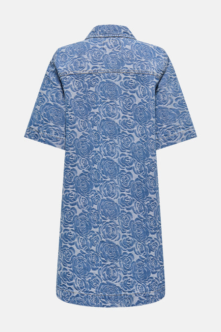 ONLBELLE S/S FLOWER BUTTO DRESS DNM GUA