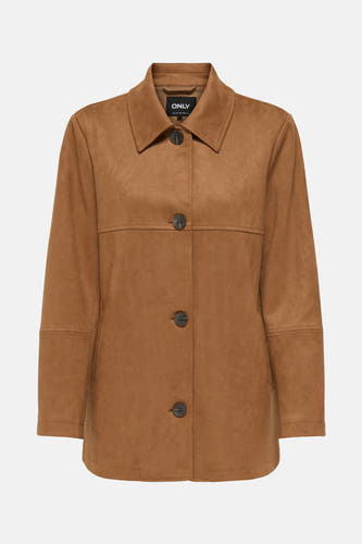 Veste brune d'ONLY, avec des manches longues et une fermeture à boutons.