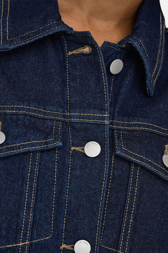 Kleedje met korte mouwen - Dark blue denim - JDY