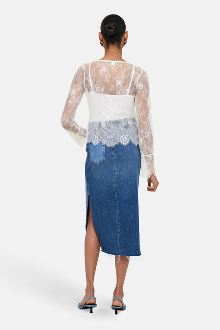 Blouse met lange mouwen - wit