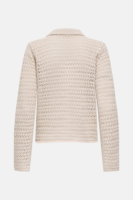 ONLLULI LS STRUCTURE POLO BUTTON KNT