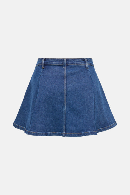 Korte rok - mid blue denim
