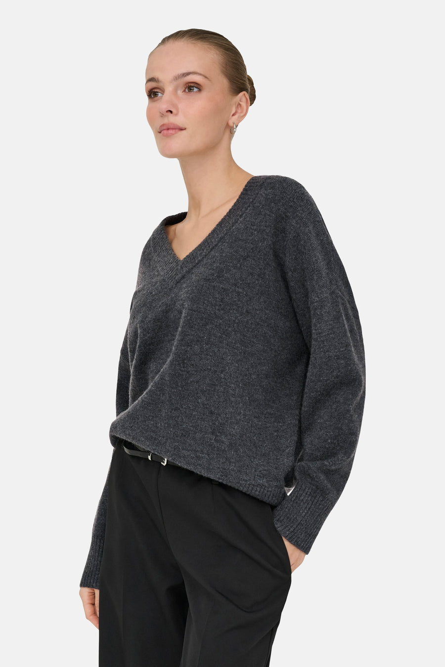 Pull met V-hals - grijs - ONLY® - 5