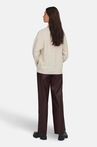 Pull met ronde hals - ecru - JDY