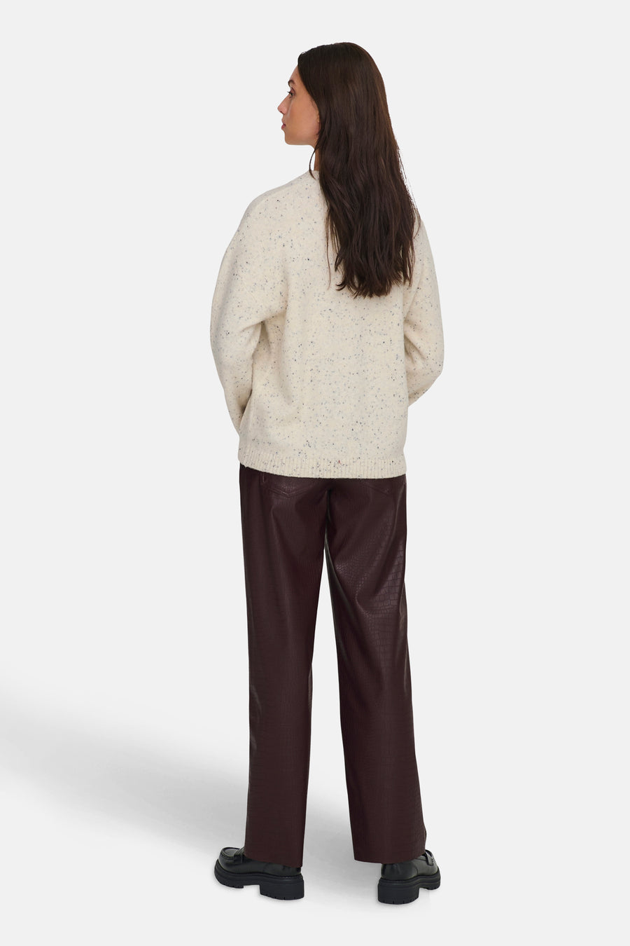 Pull met ronde hals - ecru - JDY