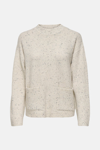 Pull met ronde hals - ecru - JDY
