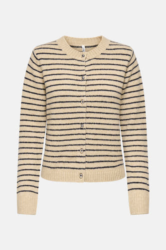 Veste écru d'ONLY, avec des rayures noires et des manches longues.