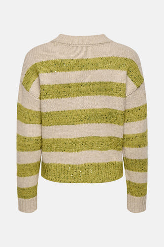 Sweat-shirt multicolore à col rond de ONLY, avec des rayures et des détails subtils scintillants.