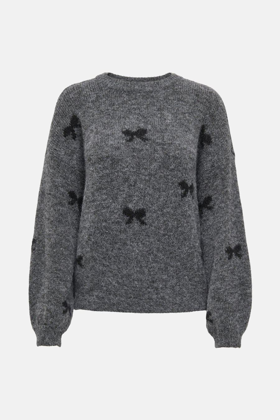 Pull met ronde hals - grijs