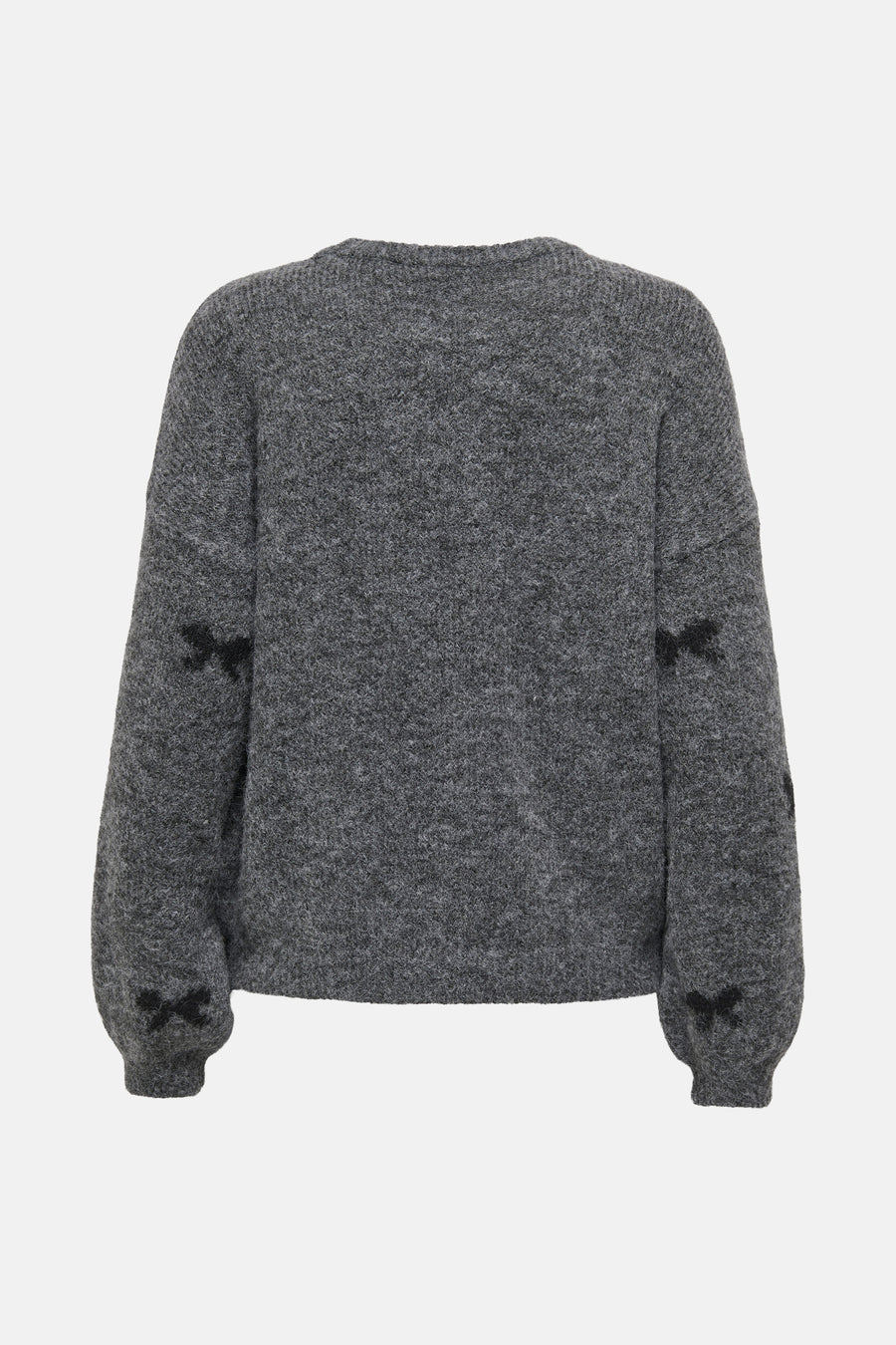 Pull met ronde hals - grijs
