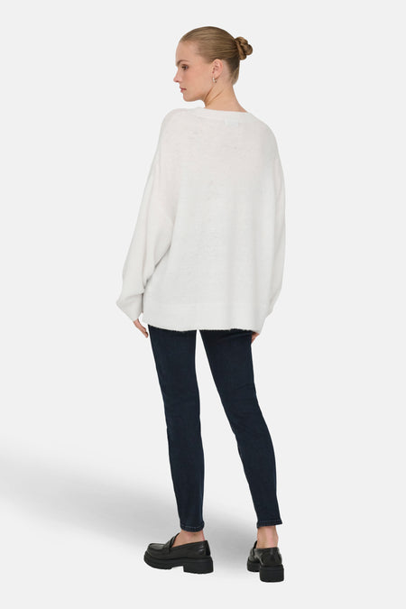 Pull col O blanc - JDY