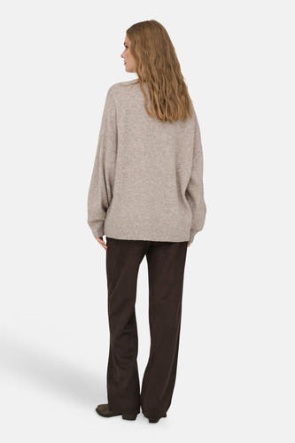 Trui met ronde hals beige - JDY