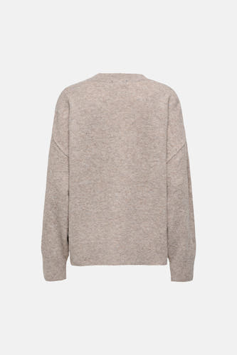 Trui met ronde hals beige - JDY