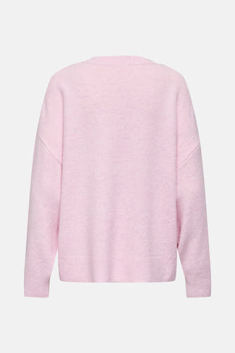 T-shirt rose avec col rond de JDY, simple et à manches longues.