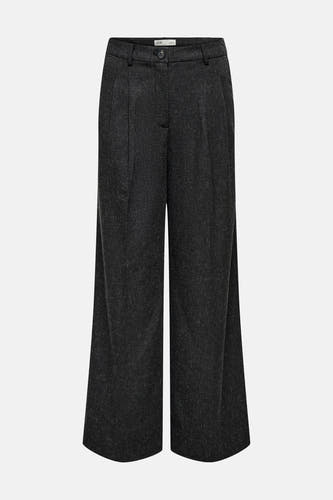 Pantalon gris JDY avec des jambes larges et une texture subtile et mélangée.