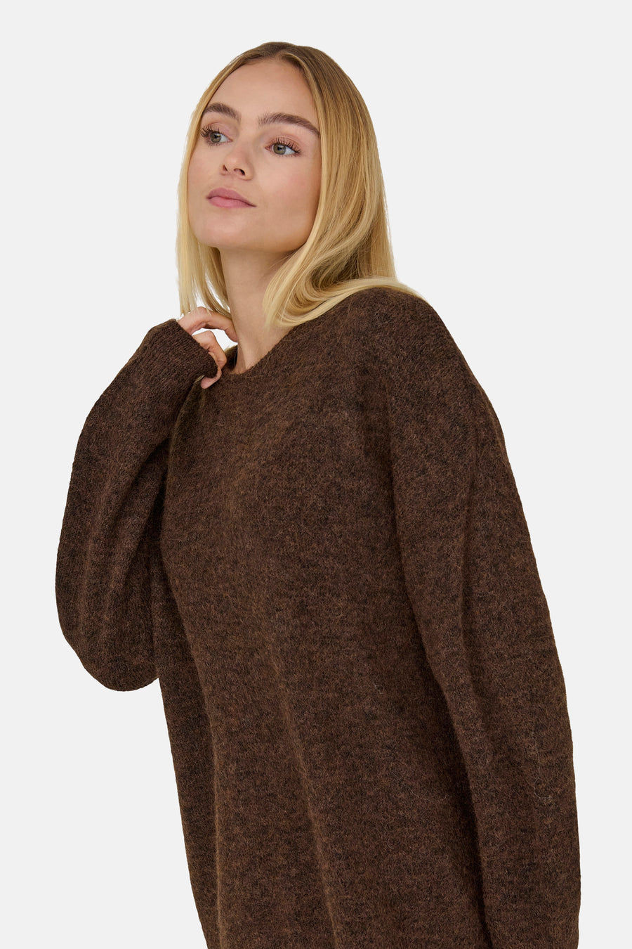 Pull met ronde hals - bruin - ONLY®