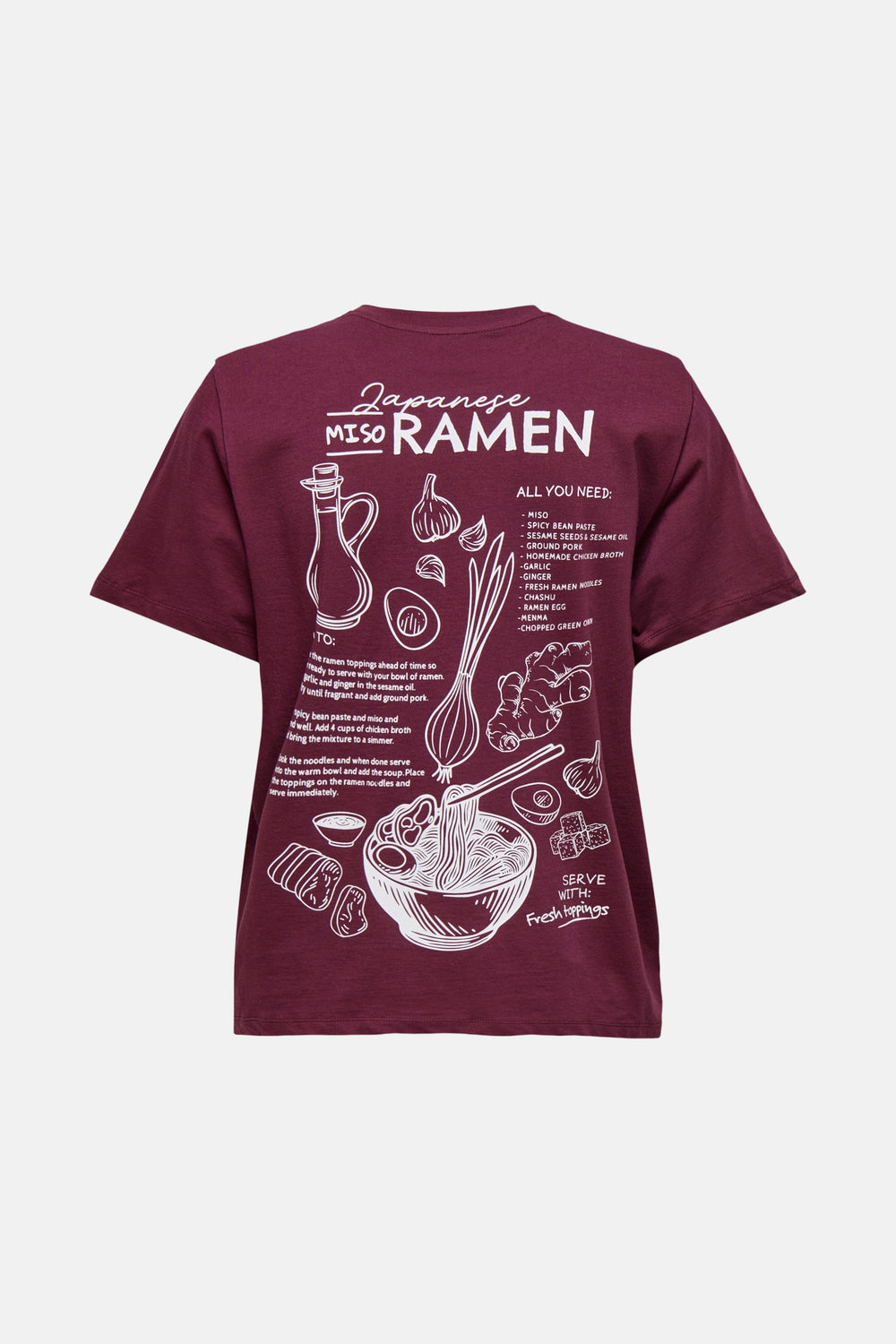 T-shirt (korte mouwen) Bordeaux - ONLY®