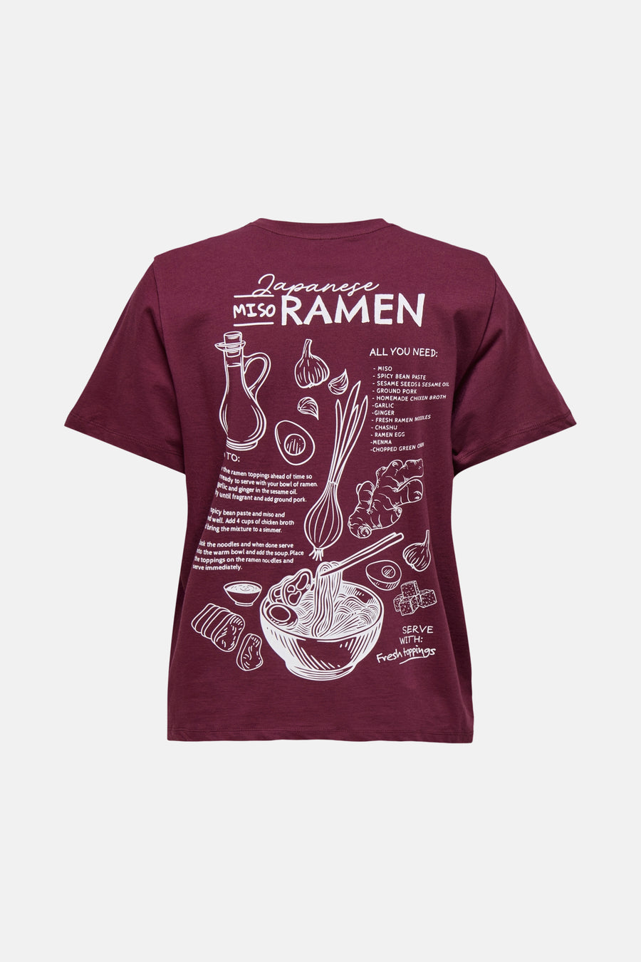 T-shirt met korte mouwen - bordeaux - ONLY®