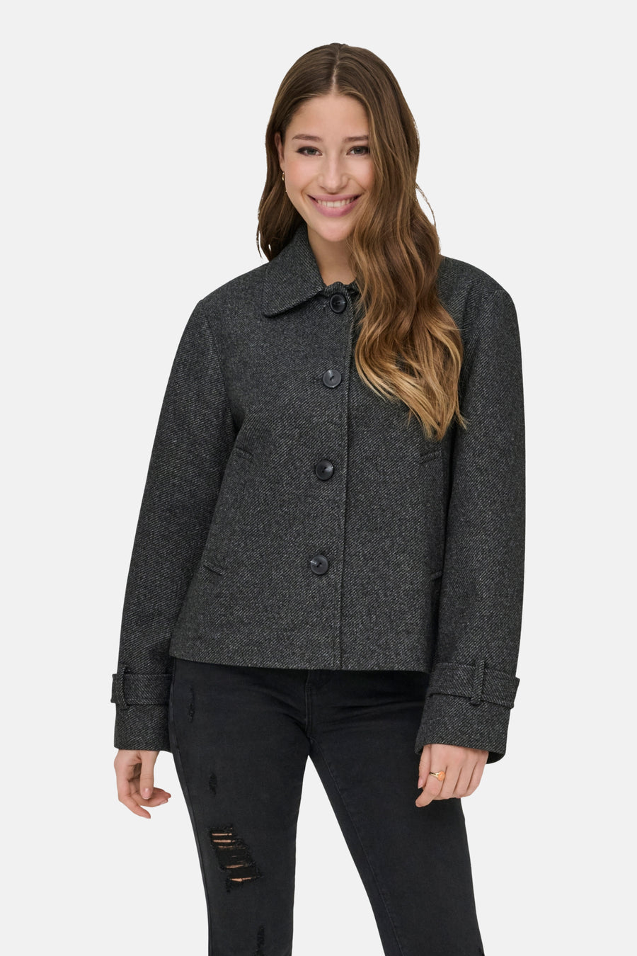 Korte jas grijs - ONLY® - ONLY®