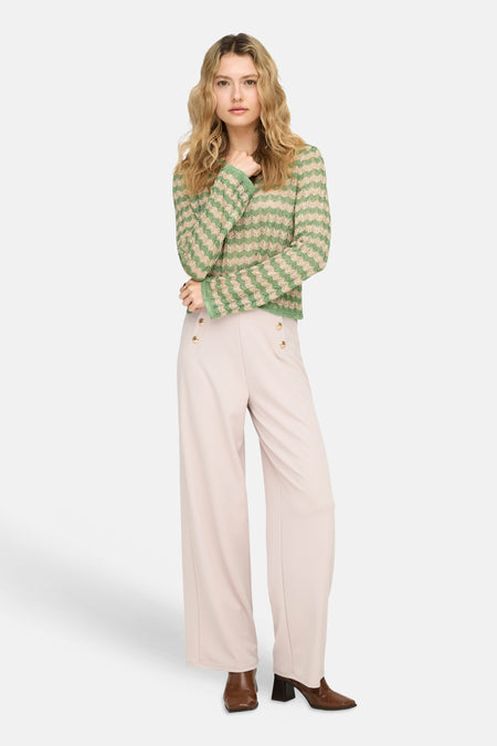 Pull à col rond - vert