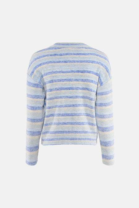 Pull à col rond - bleu