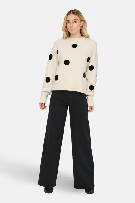 Pull col O Écru - JDY