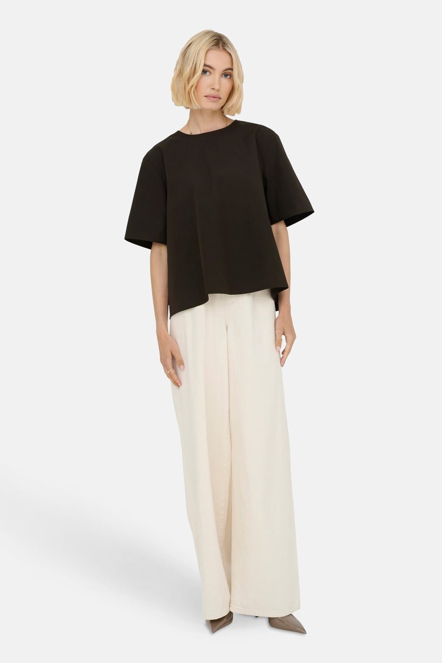 ONLTUVA S/S OPEN BACK TOP WVN