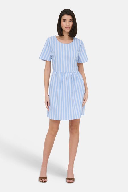 Kleedje met korte mouwen - blauw