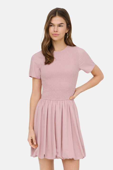 Kleedje met korte mouwen - roze