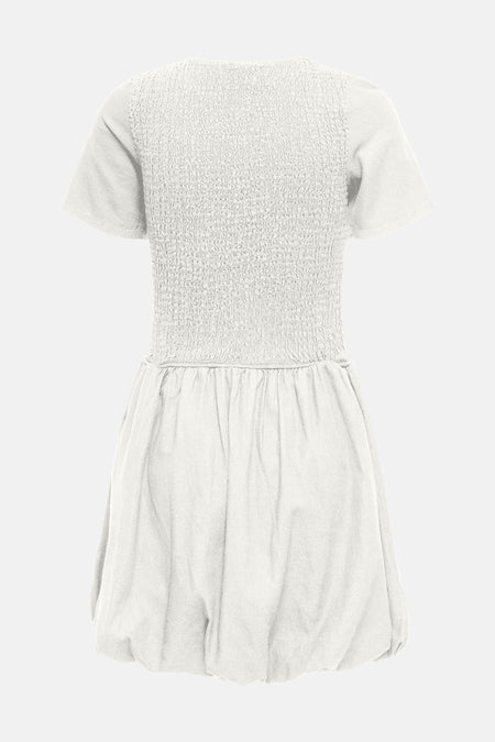 Kleedje met korte mouwen - wit