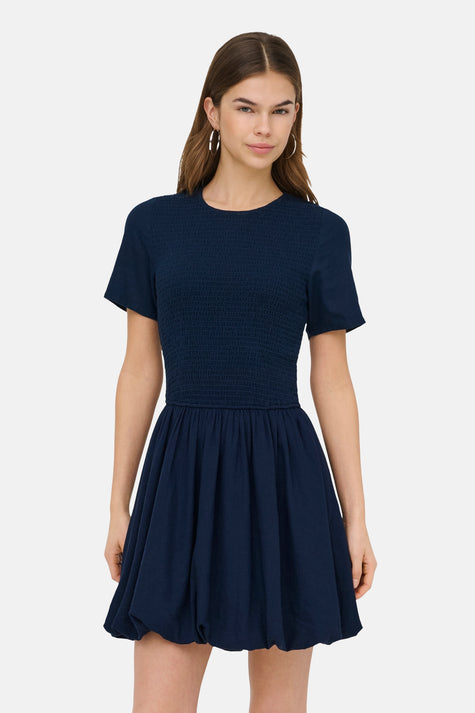 Kleedje met korte mouwen - blauw