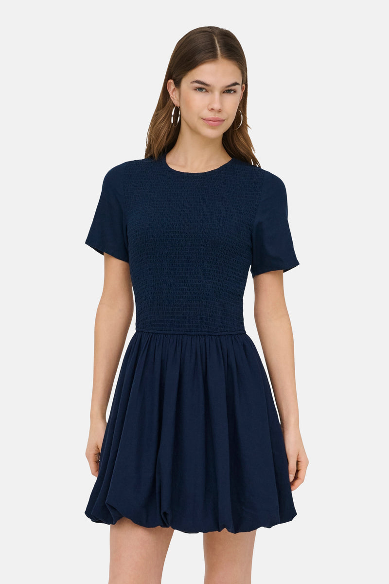 Kleedje met korte mouwen - blauw