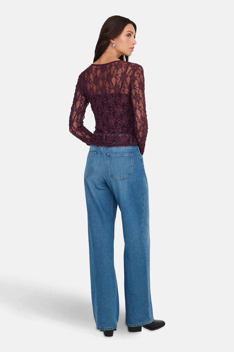 T-shirt met lange mouwen - Bordeaux