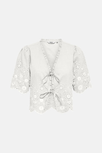 Blouse met korte mouwen - Wit